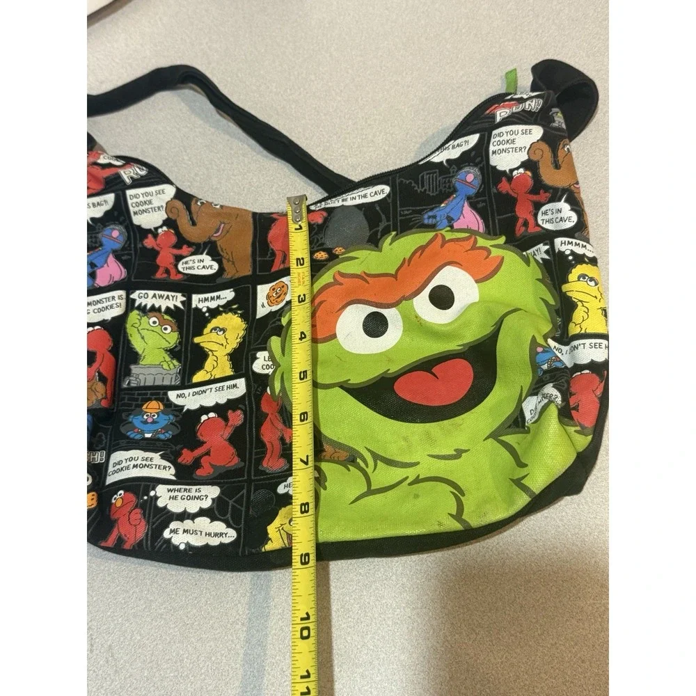 Sesame Street comic strip Oscar the Grouch shoulder‎ Bag Y2K